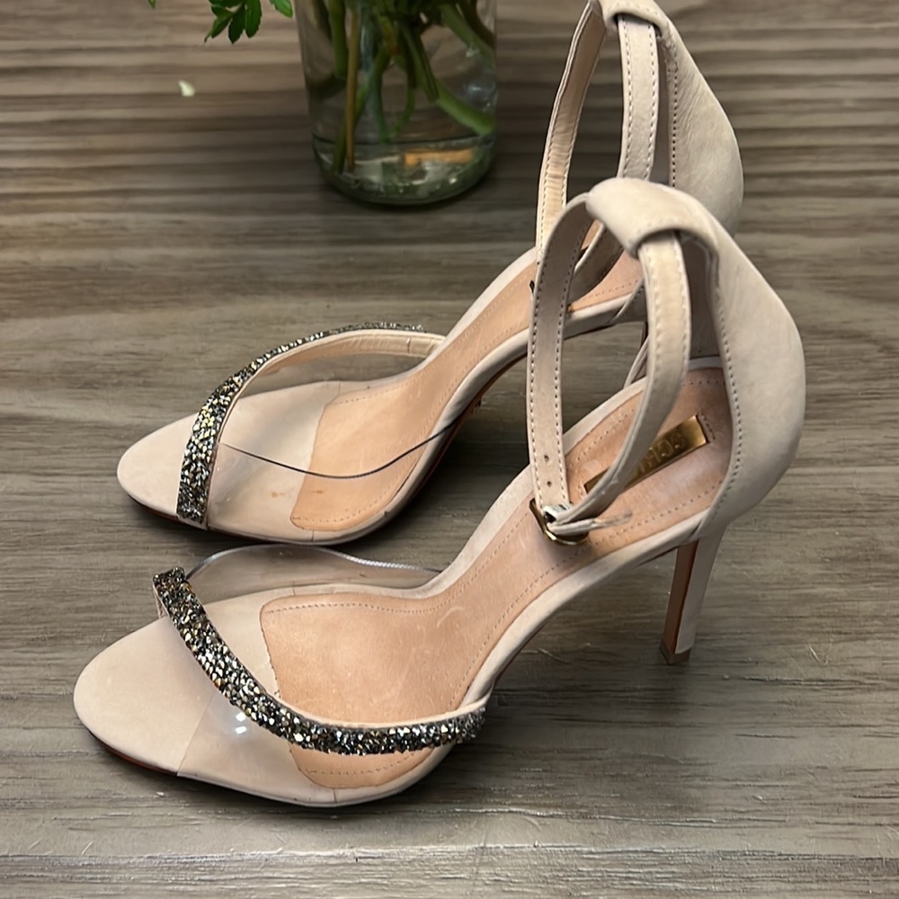 SCHUTZ ANKLE STRAP HEELS 9B